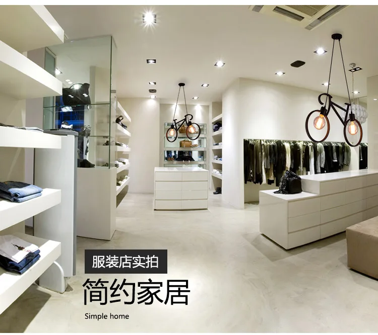 Детская комната велосипед лампы Светильник E27 * 2 витрина кафе промышленные