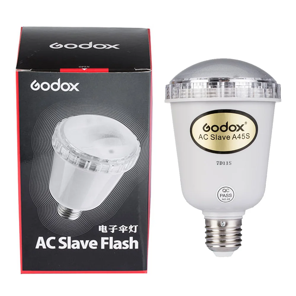 Godox A45s Photo studio светильник Studio Strobe AC Slave Flash Bulb For E27 электронный мигающий