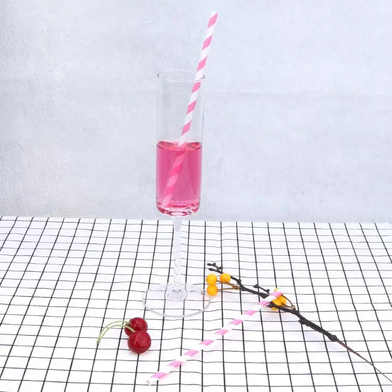 Одноразовые бумажные соломинки для напитков 25 шт.|Одноразовая посуда вечеринок| |