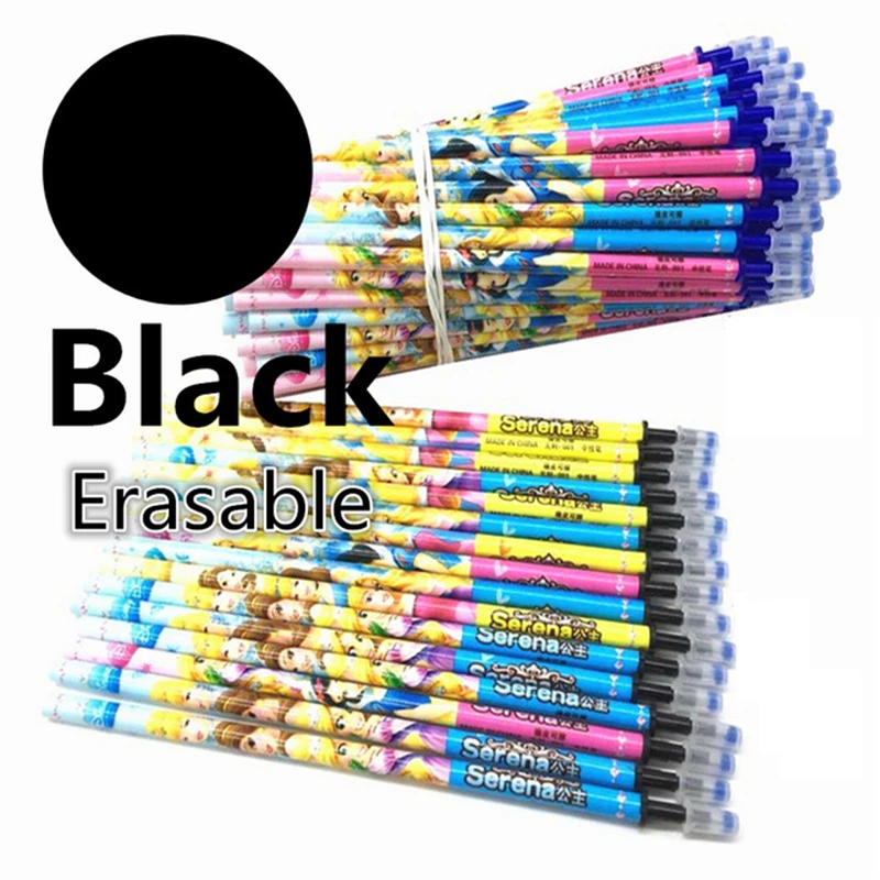black ink Горячая новинка стираемые шариковые ручки синяя черная ручка с картриджем распродажа подарки бутик канцелярские принадлежности для студентов офисные ручки - Цвет: black ink