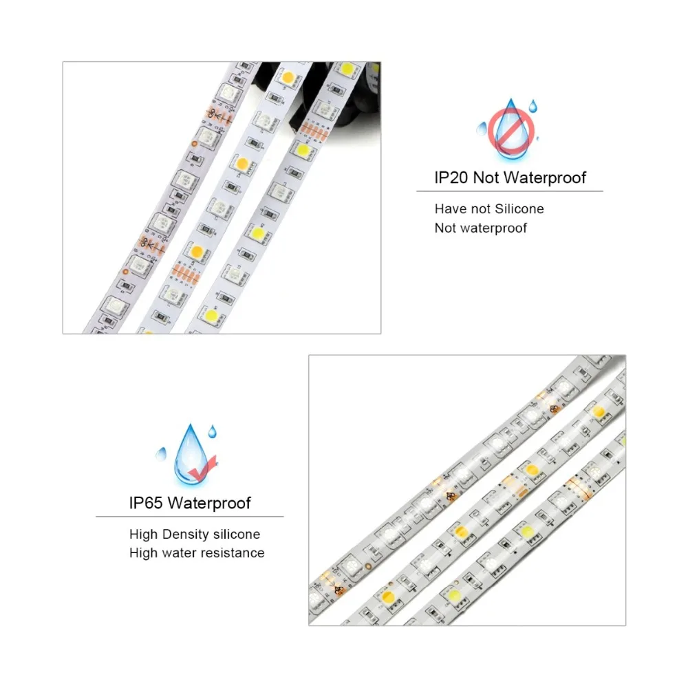 5050SMD Светодиодные ленты светильник с контроллером Wi Fi Тира DC 12 В гибкий