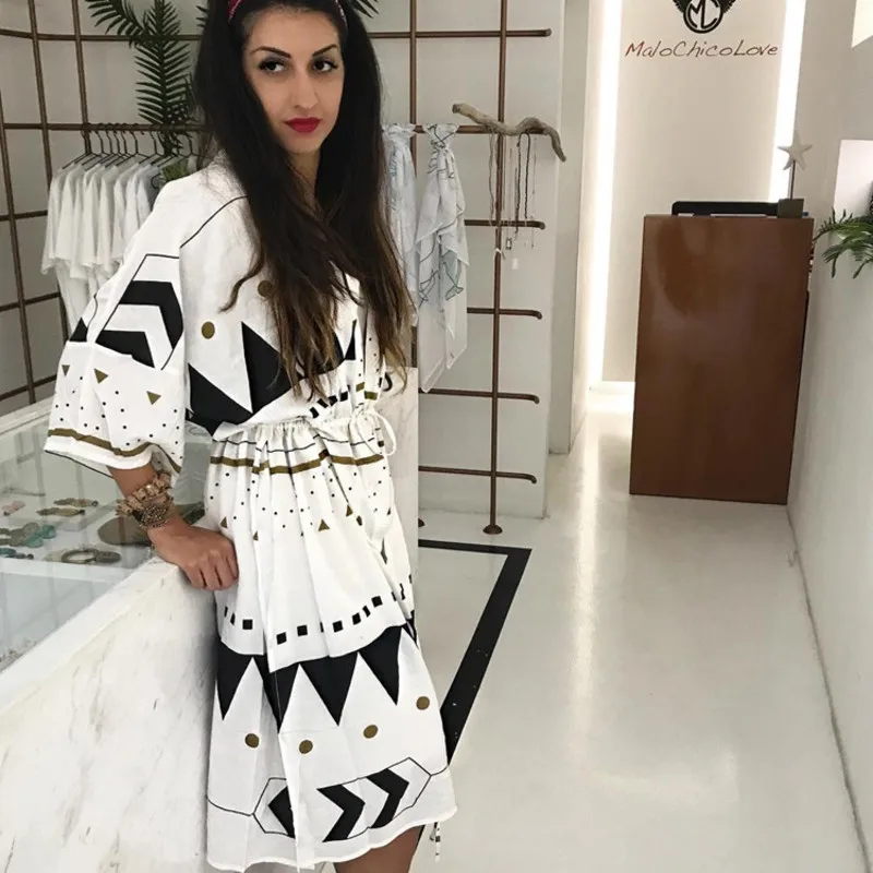 Кафтан Пляжная накидка длинное женское кимоно с принтом пляжные женские накидки