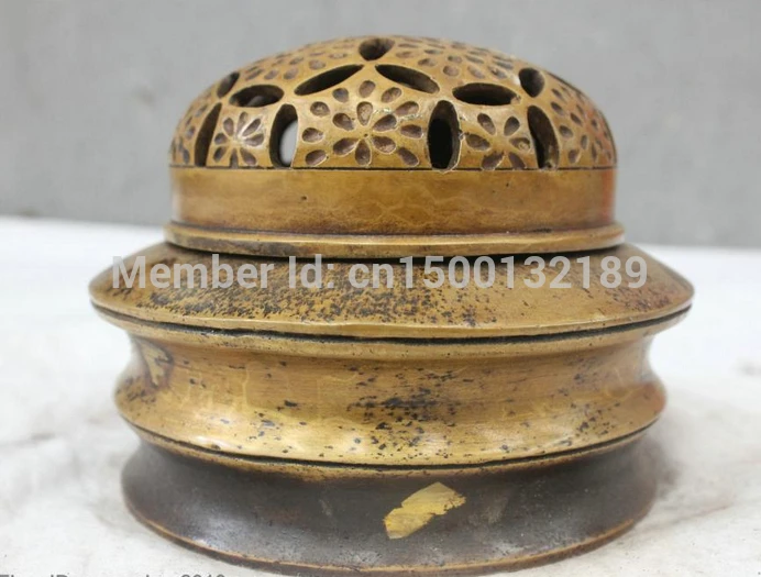 

xd 0063 Chinese China Folk Culture Handmade Brass Bronze Statue incense burner Sculpture
