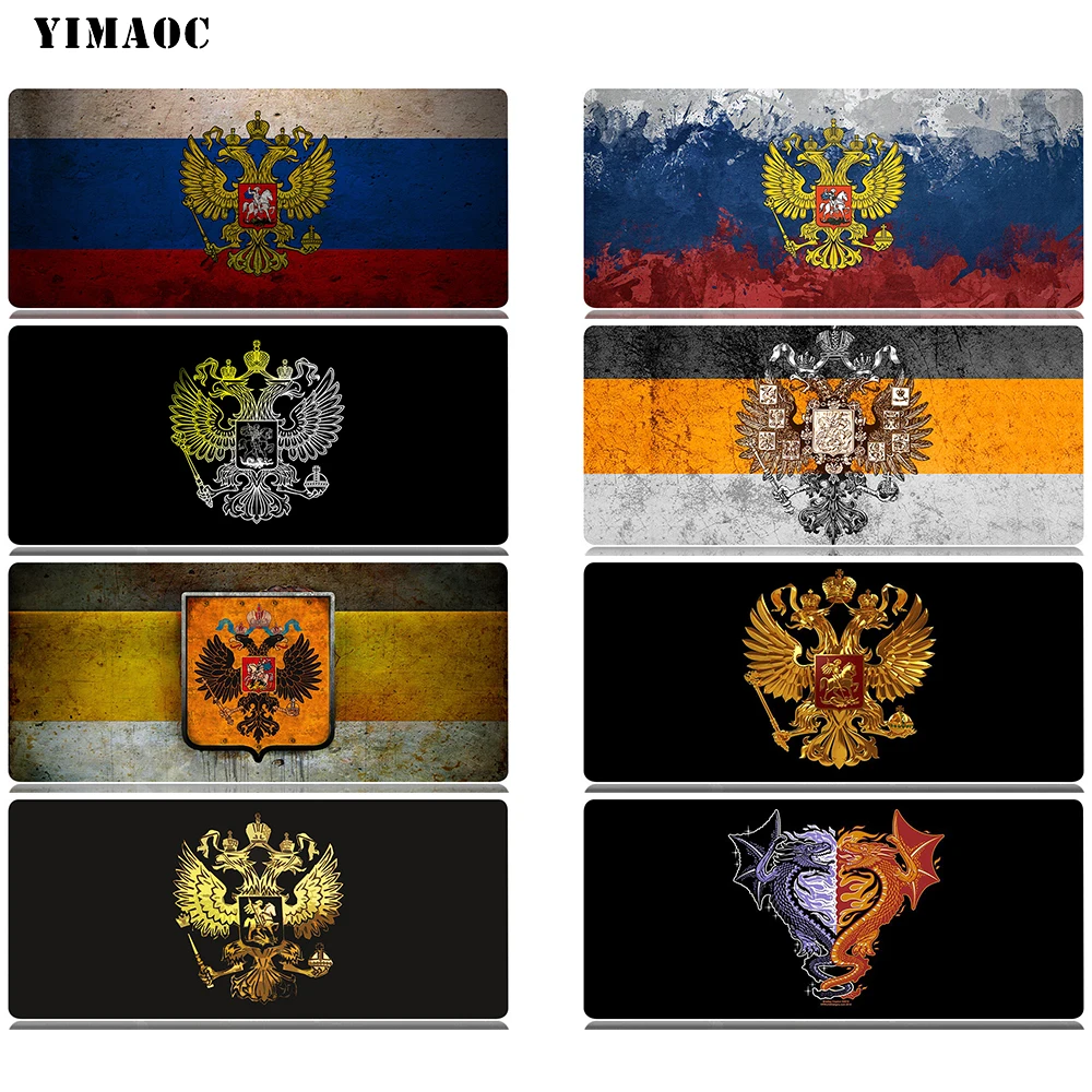 YIMAOC Россия герб коврик для мыши 30x70 см компьютерный Противоскользящий игровой из