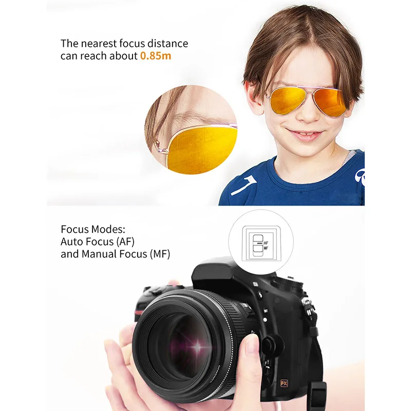 YONGNUO YN85MM F1.8N Автофокус большая апертура AF MF DSLR Объектив камеры объектив для Nikon D7500