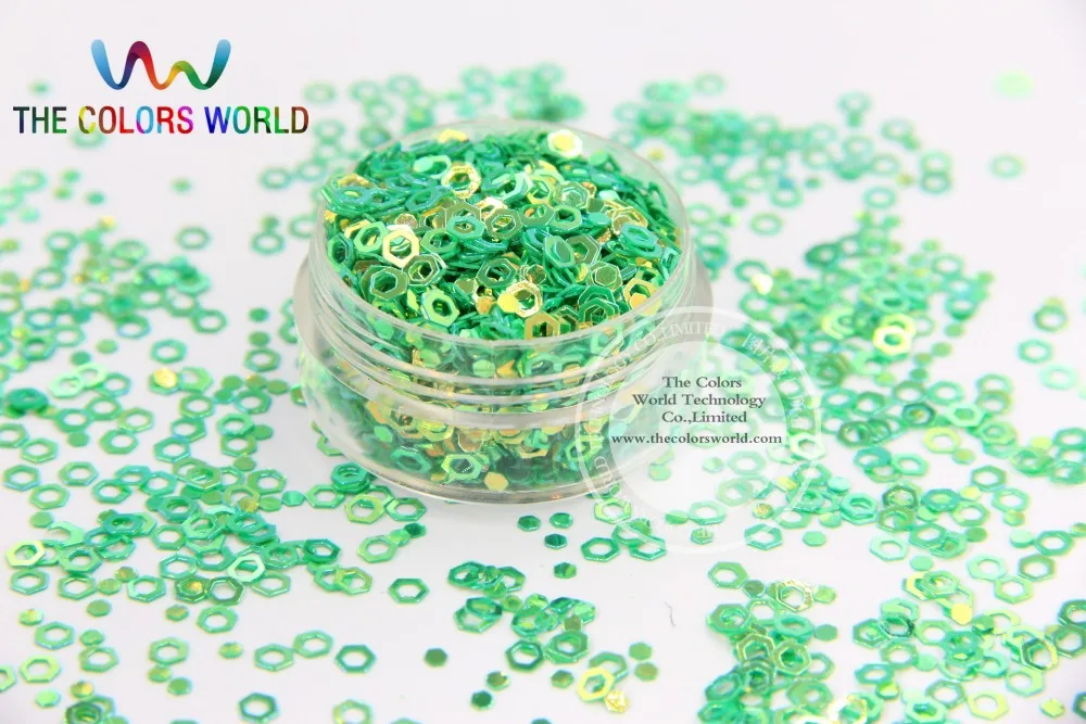 

LJ4-7 Amazing Hexagon shape sequins for nail Art or DIY decoration