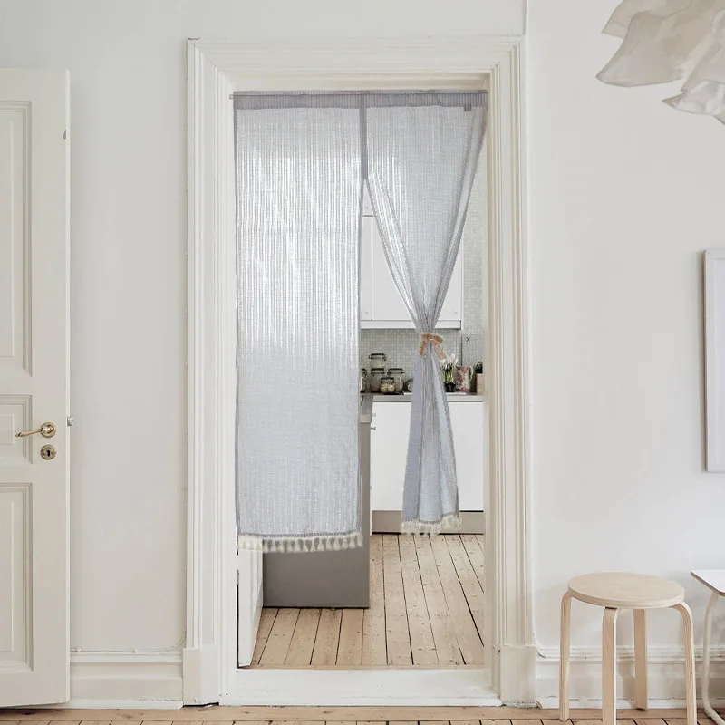 Японский Полосатый жаккардовый занавес с кисточками для двери/Норен/гобелен