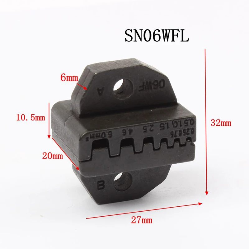 0 25 6mm2 челюсти мини Европейский стиль SN06WFL штамповки наборы для SN обжимные