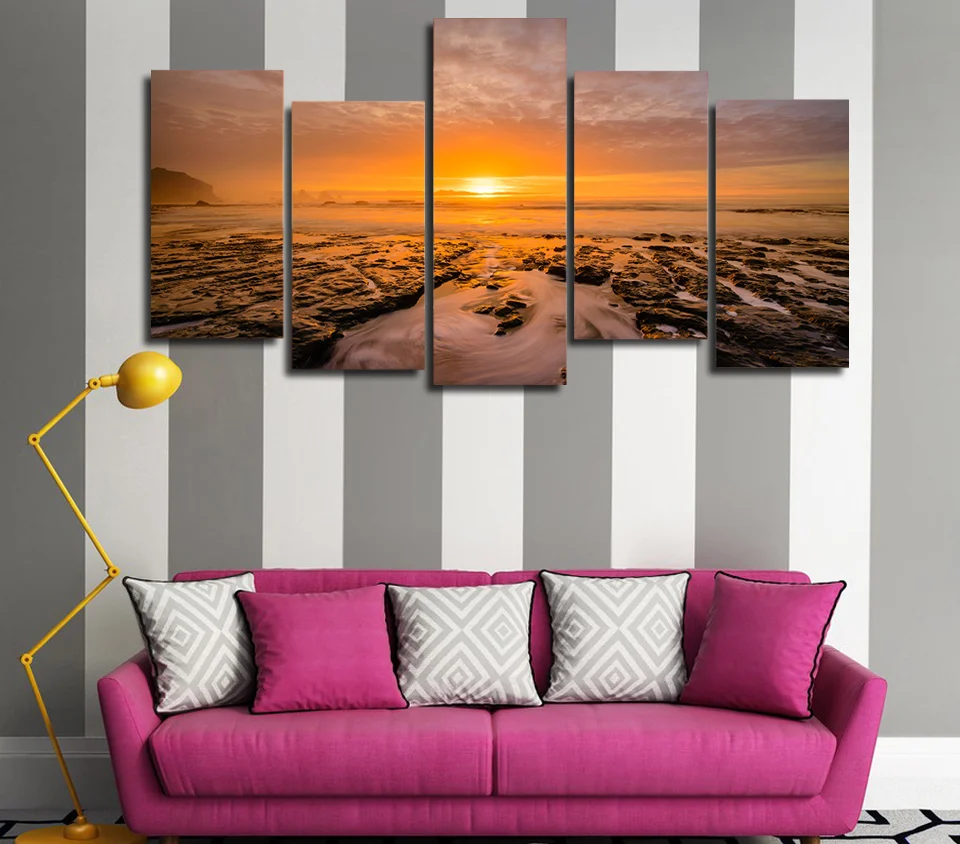 HD Отпечатано мечтательный закат Холсты для рисования печать декор комнаты