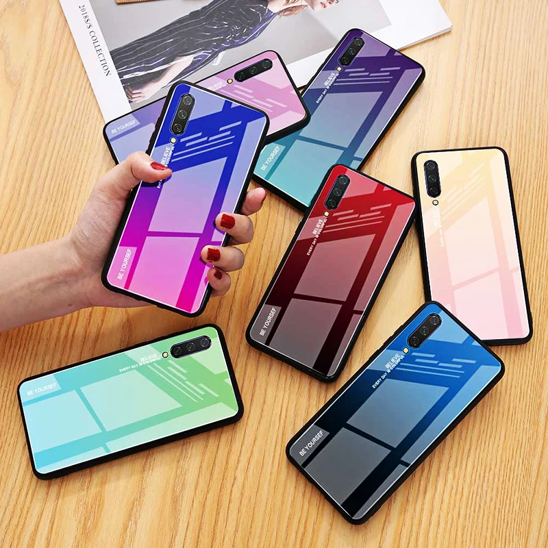 Tempered Glass Case for Xiaomi Mi 9 SE CC9 6 A2 8 Lite A1 Pocophone F1 Cover For Redmi 7A 6A K20 5 Plus Note 7 Pro |