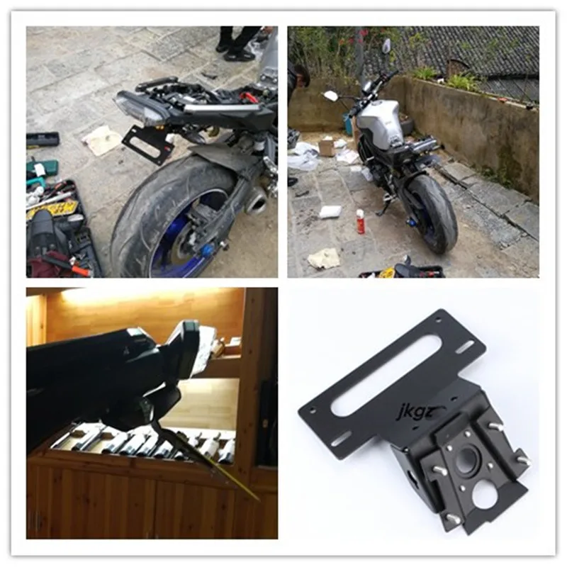 Аксессуары для мотоциклов номер Лицензии Держатель регистрационного номера кронштейн для осветительной для YAMAHA MT-09 MT09 FZ-09 FZ09