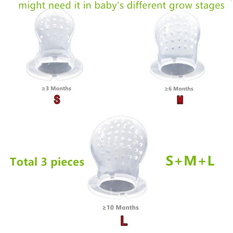 S Plus M Plus L Для новорожденных Baby Nibbler свежий Еда соски-пустышки кормушка для бутылки с водой для детей ребенок фруктов обучение соска для кормления соска детские соски-пустышки бутылочки - Цвет: S Plus M Plus L