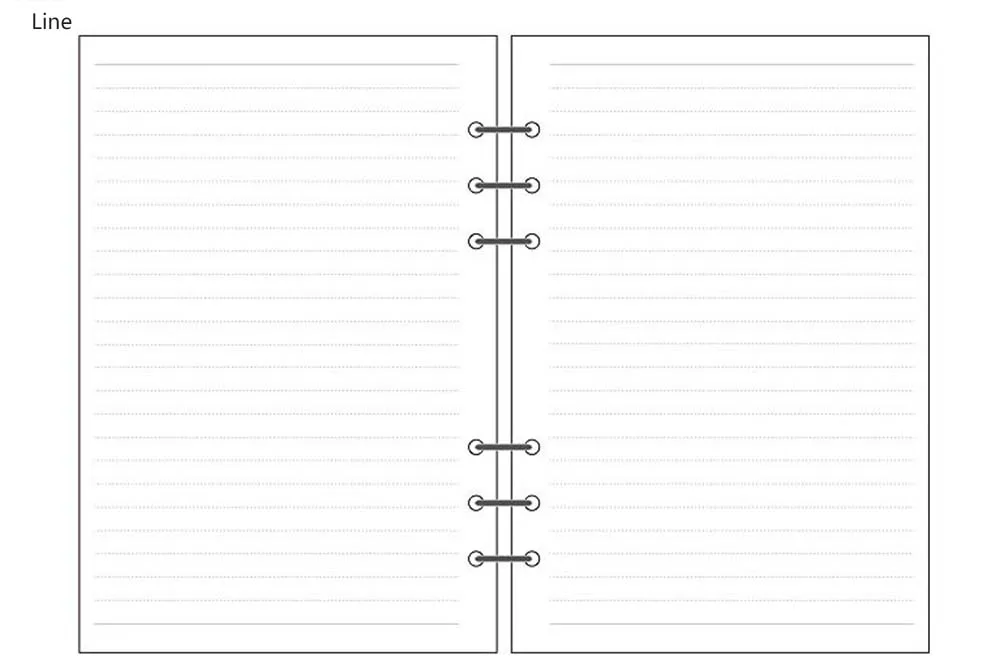 Line 6 отверстий, цветная бумага для планировщика, наполнитель, Filofax, для офиса, школы, спираль, аксессуары для ноутбуков, наполнитель, бумага, Биндер, внутренние страницы - Цвет: Line