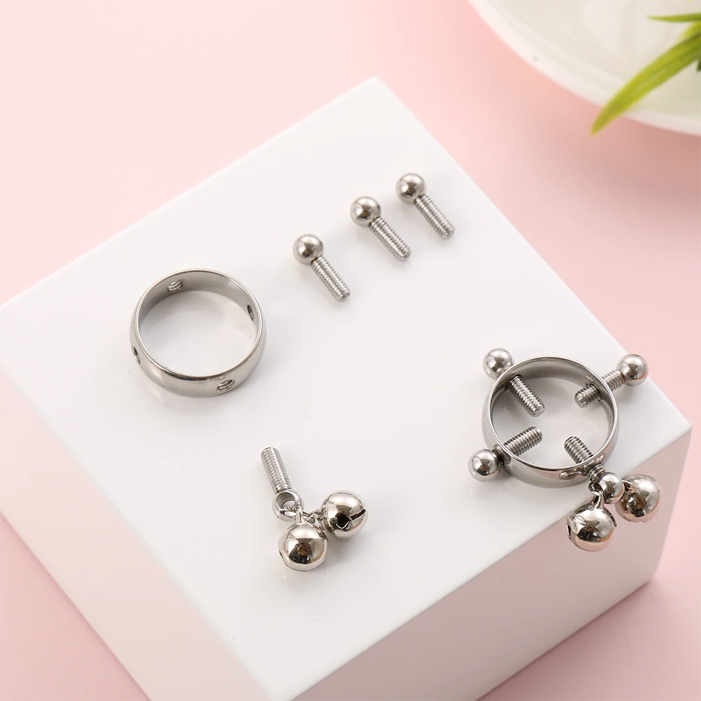 1 пара Модный Круглый пирсинг без пирсинга регулируемый винт для сосков