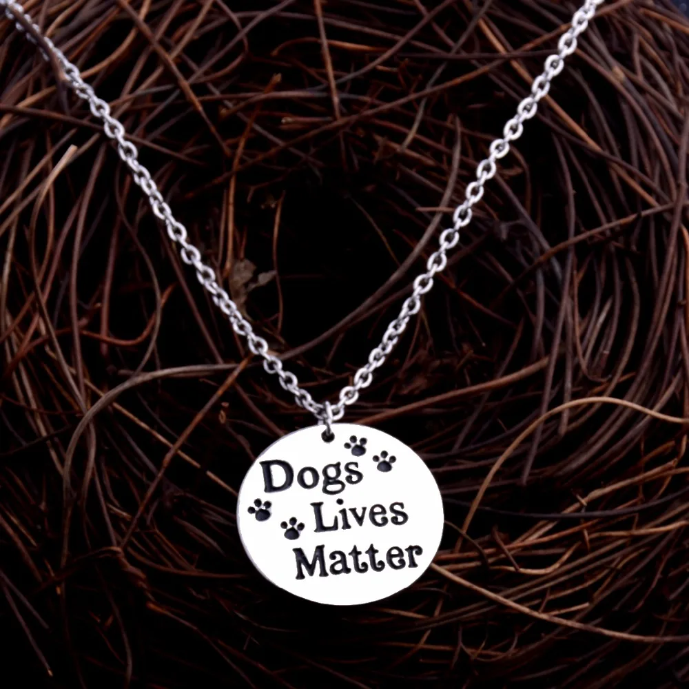 Шарм Собака Кошка Pet Лапы печать след Цепочки и ожерелья собак живет материя