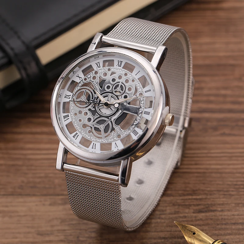 Мужские наручные часы Reloj Hombre модные кварцевые в военном стиле из нержавеющей