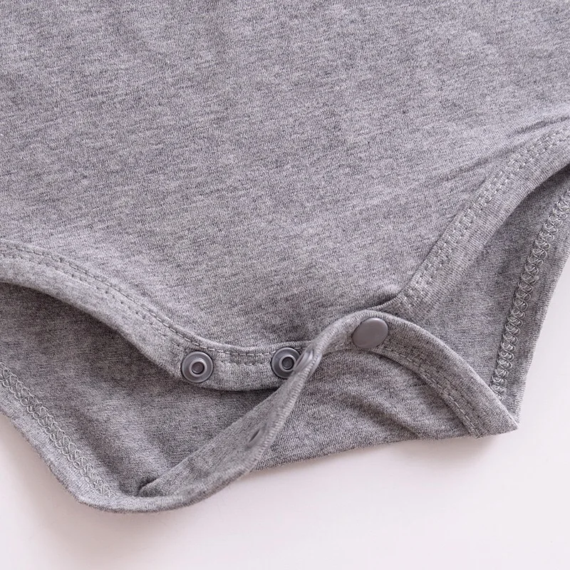 Комбинезон для новорожденных девочек однотонный хлопковый ромпер с