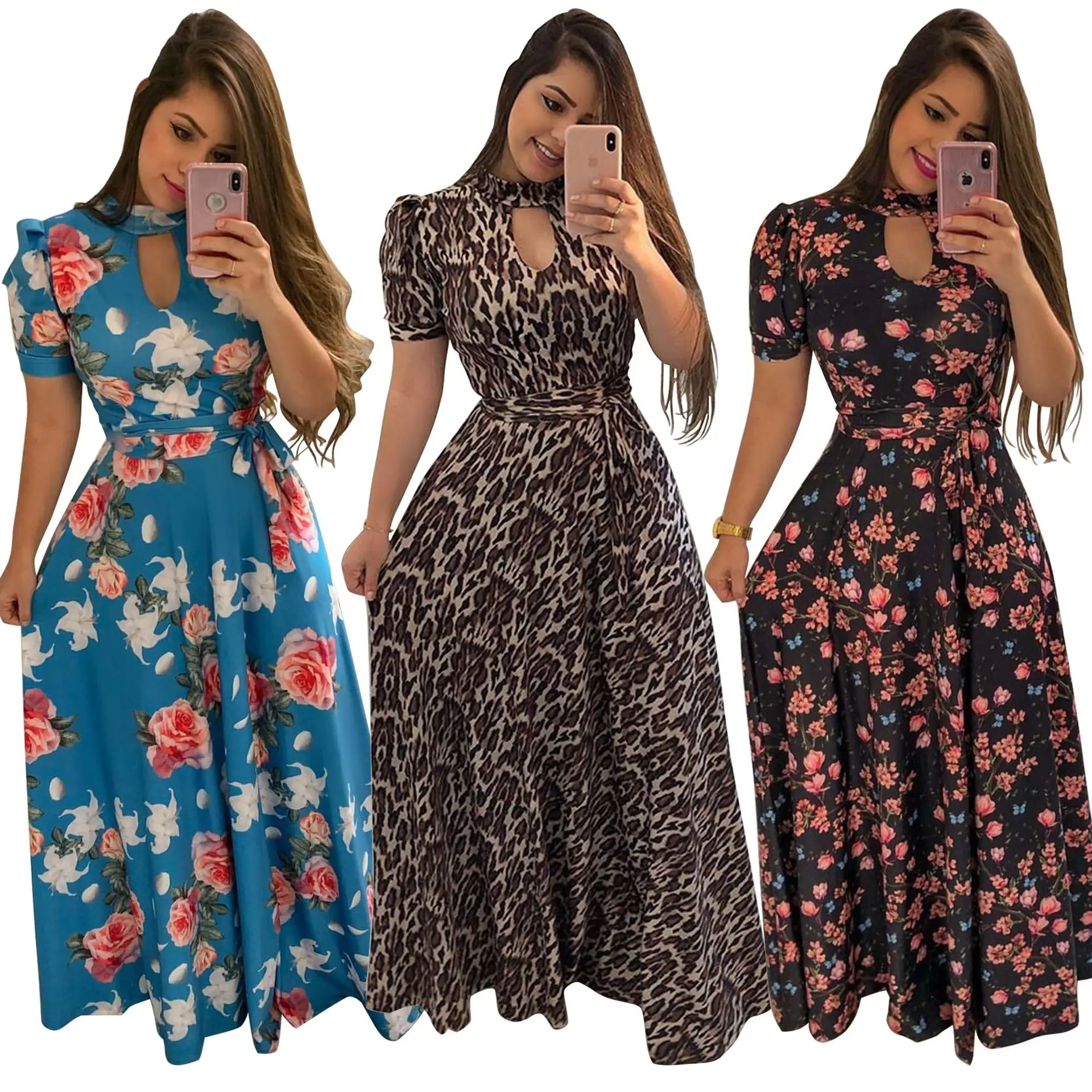 2014 Новое поступление Mulheres Maxi Vestidos Com Decote Em V Manga Longa Das Da Moda de cores Longo Vest fnoce|Женские