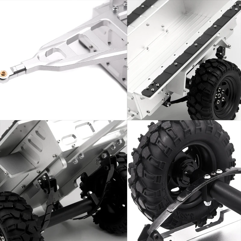 1:10 весы алюминиевый прицеп для SCX10 CC01 F350 HILUX 90034 D90 RC Гусеничный|d90 rc|rc4wd d90rc crawler |