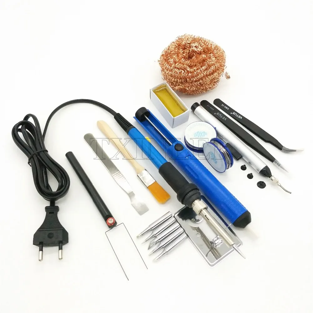 Электрический паяльник с регулируемой температурой 60 Вт набор инструментов для