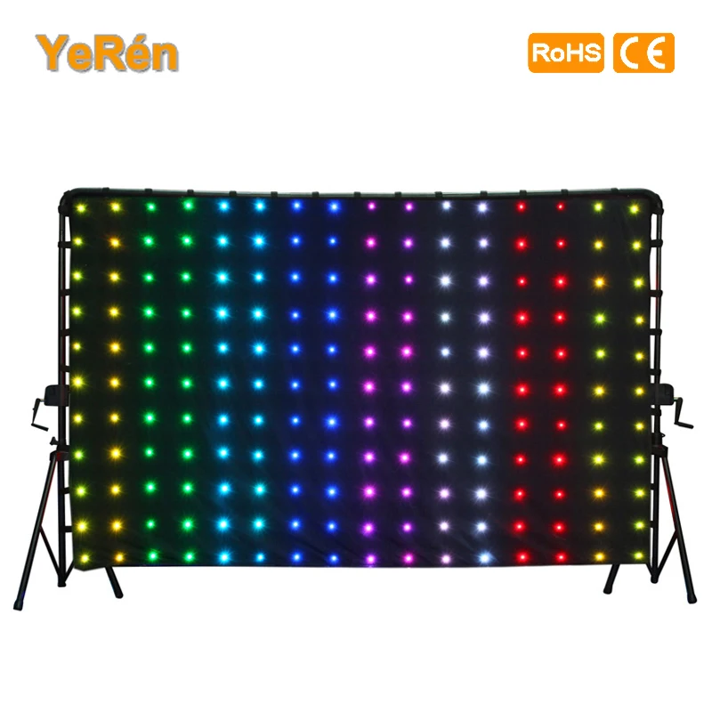 online Led Cortina De Vídeo Pano De Fundo P18 2x3m 6.6x9.8ft Tri-color Led Lâmpada Controlador Sd Dmx