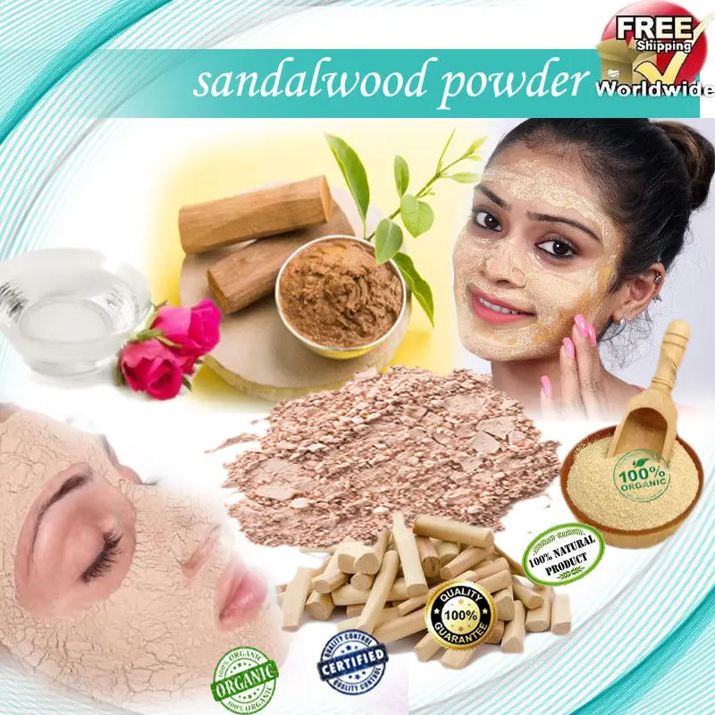 

New Pure Sandalwood Powder Moisturizing Oil Control Blackhead Remover Face Care Free ship