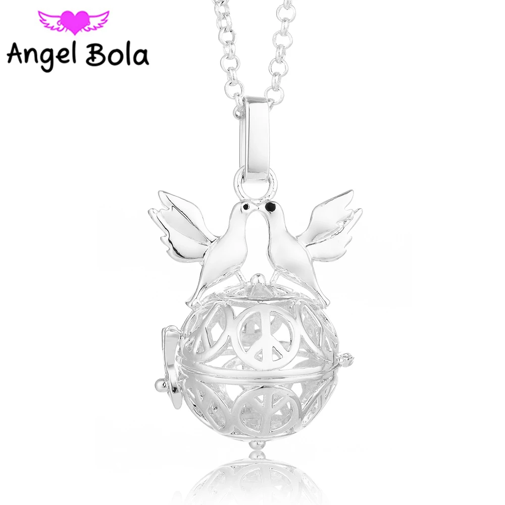 Angel Bola ожерелья ювелирные изделия эфирного масла Peace Dove дизайн масло клетка
