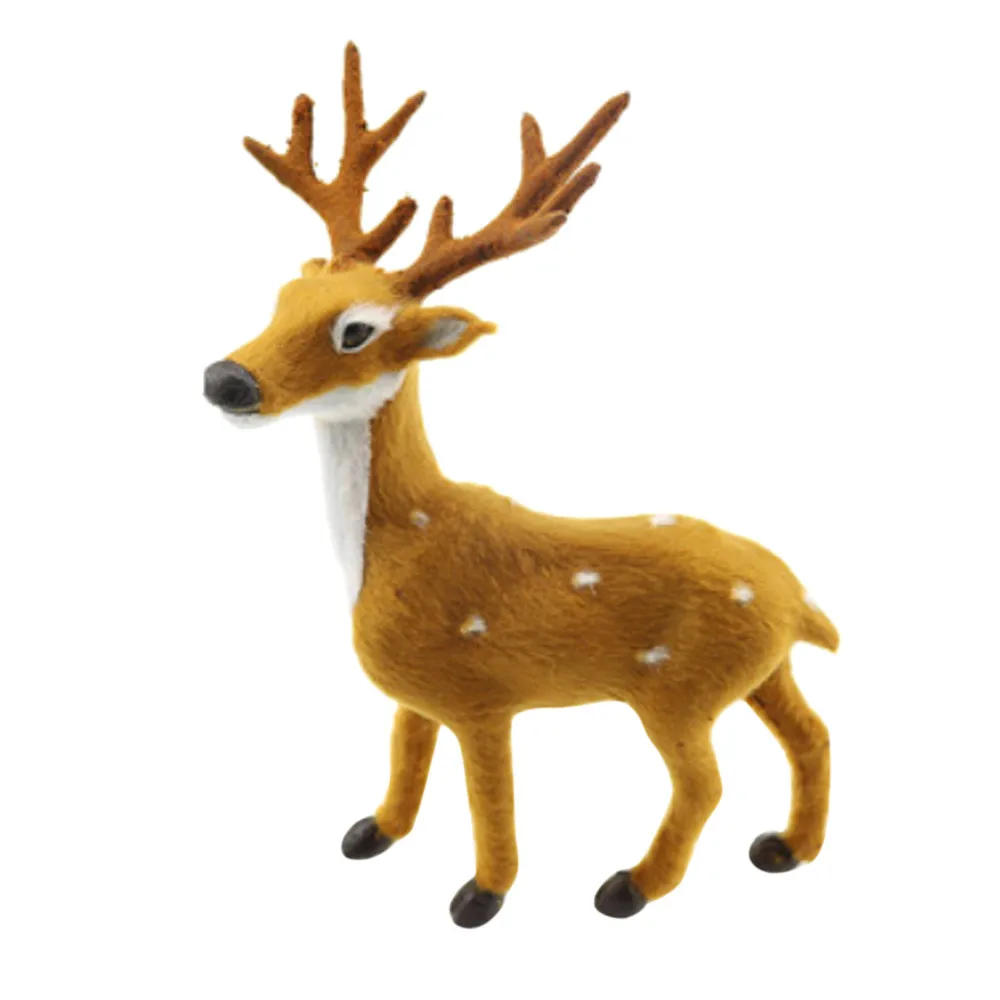 FS5 Creative Christmas Deer Scene Arrangement Props Elk Plush Simulation sep11 | Дом и сад
