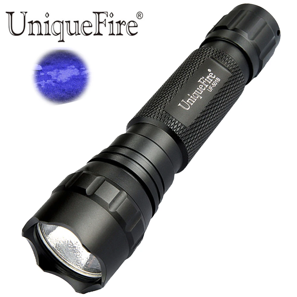 

UniqueFire 501B UV 395nm Ultraviolet Led Flashlight 1Mode UV Ultraviolet Flashlight Torch With Features Money Detector