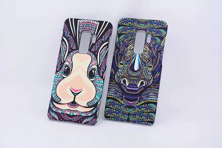 Светящиеся в ацтекском стиле чехол виде животного для samsung Galaxy S9 S8 S7 S6 Edge с