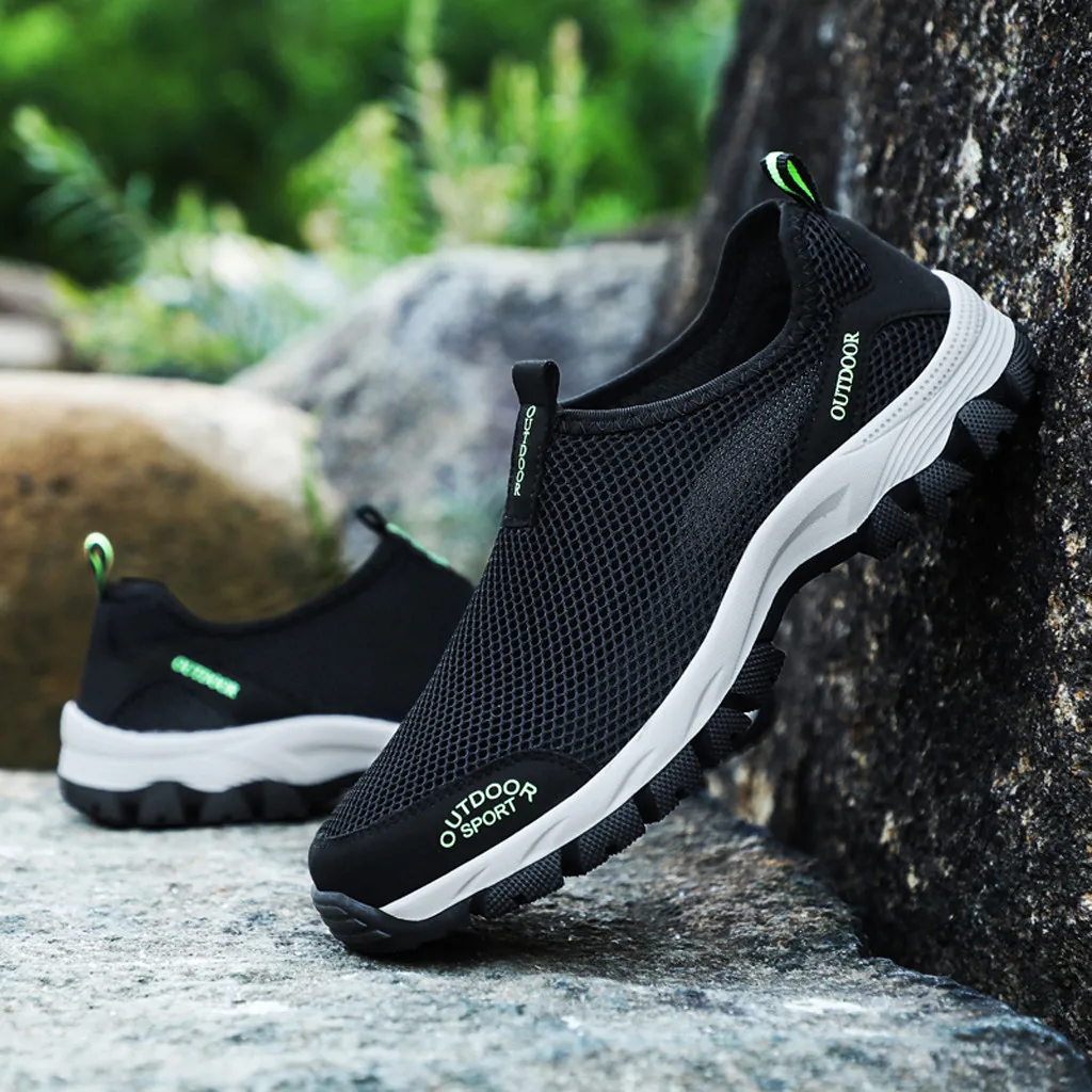 Spring autumn Shoes casual solid Hot Sale Men's Fashion Leisure Climbing shoes Men breathable mesh Running Sport Sneakers