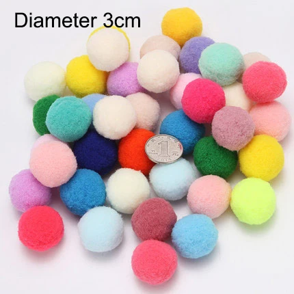 30mm mixed 50pcs В переменного тока, 50-500 шт. помпон мини мягкие помпоны Пушистый Плюшевый мяч детские игрушки ручной работы Свадебный Декор Сделай Сам ремесленные принадлежности 8/10/15/20/25/30 мм - Color: 30mm mixed 50pcs