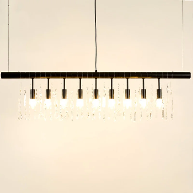 LOFT American Pendant Light Retro Iron Lamp For Bedroom Home Mall Shop Store Dining Room Restaurant Coffee E27 Bulb Crystal | Освещение