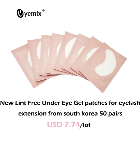 Eyemix маски для глаз поверхность/под глазные подушечки Slik глазные гель-патчи для наращивания ресниц/50 пар