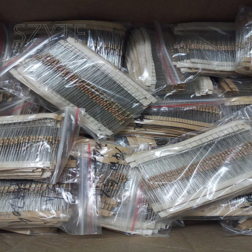 

1/4W carbon film resistor package 5% 1 ohm -10M commonly used 75kinds*20=1500pcs