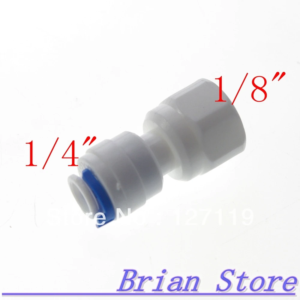 

1/4" OD Hose Connection 1/8" BSP Female Straight Quick Connector RO Water Reverse Osmosis Aquarium System connection fittings