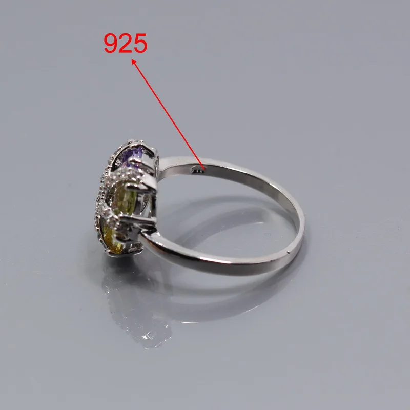 Мэнни 4 шт набор ювелирных изделий серебряный цвет очаровательные разноцветные