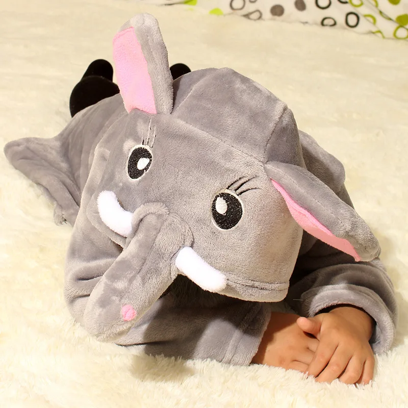 Детская Пижама Серый слон детский халат для мальчиков и девочек серый мягкий