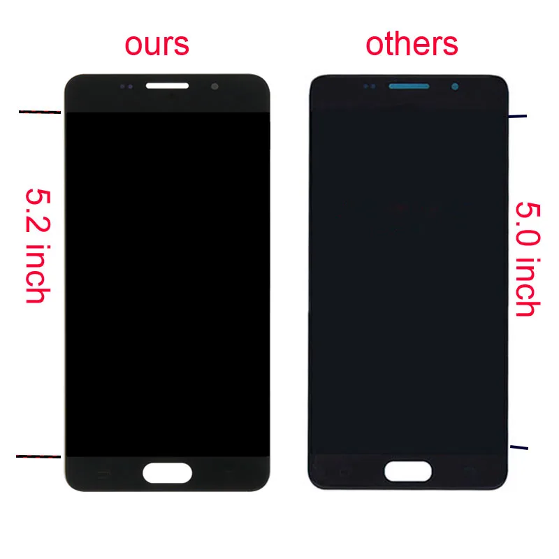 5,2 ''Супер AMOLED для Samsung Galaxy A5 A510 A510F A510M A510FD ЖК-дисплей с кодирующий преобразователь сенсорного экрана в сборе