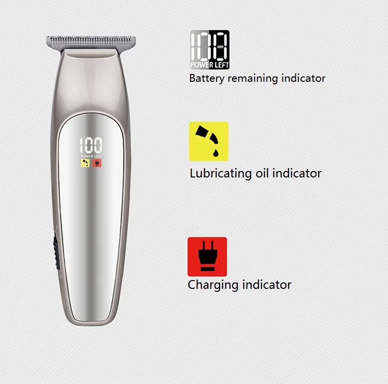 LCD Professional Hair Clipper Rechargeable High Performance Haircut Beard Trimmer Electric Cutting Machine | Бытовая техника