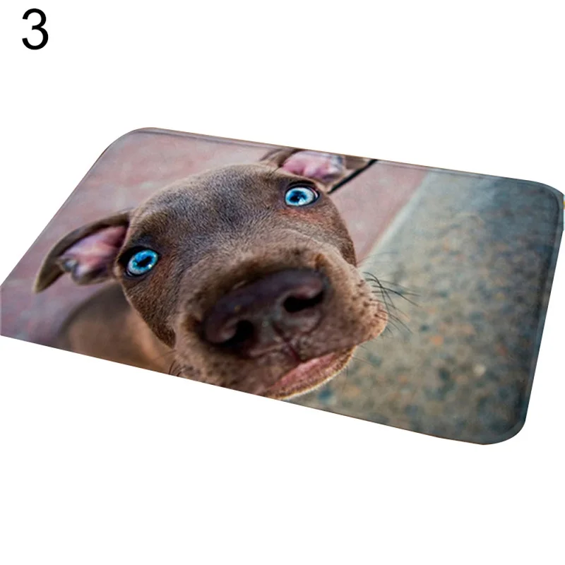 3 3D Vintage Entrance Mat Waterproof Cute Cat Puppy Print Floor Mats Bedroom Carpet Anti-Slip Kitchen Toilet Doormat Home Decor - Color: 3