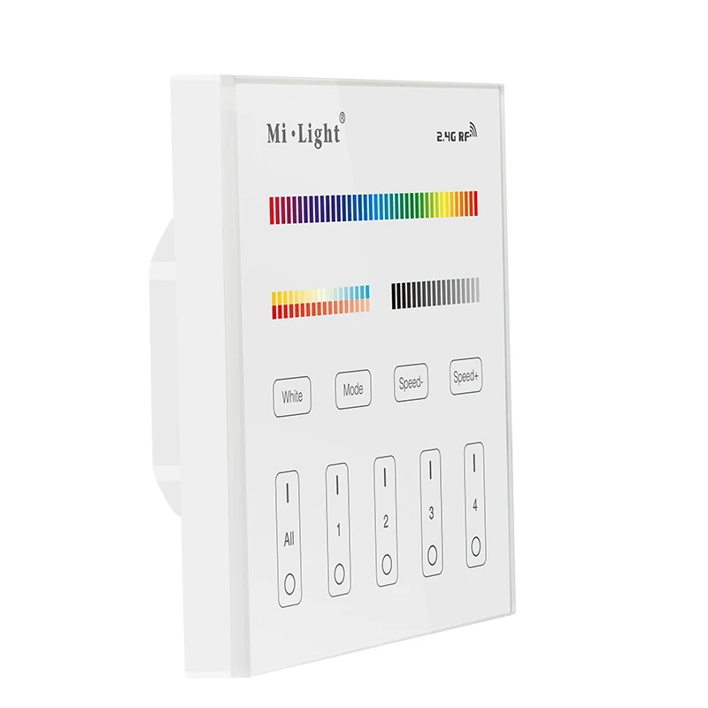 Milight T4 4 зоны RGB + CCT настенный светодиодный сенсорный выключатель Панель пульт