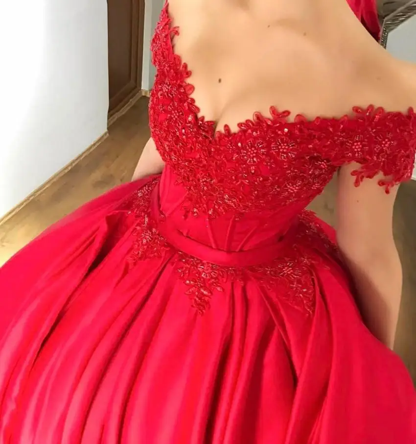 Красный бальное платье Quinceanera вечерние праздничные платья атлас корсет со шнуровкой для выпускного платья Sweet Sixteen платья