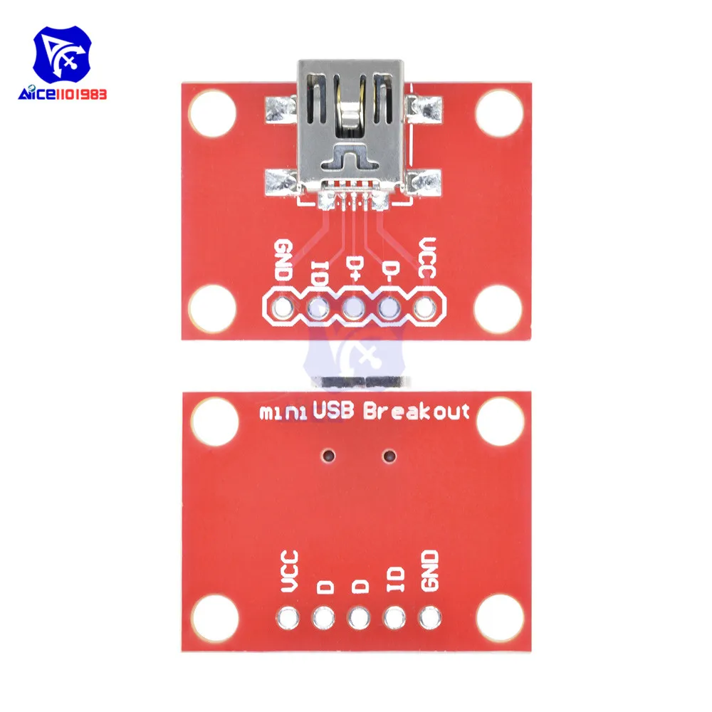 Мини usb разделочная плата модуль преобразователя питания с Pin|Интегральные схемы|