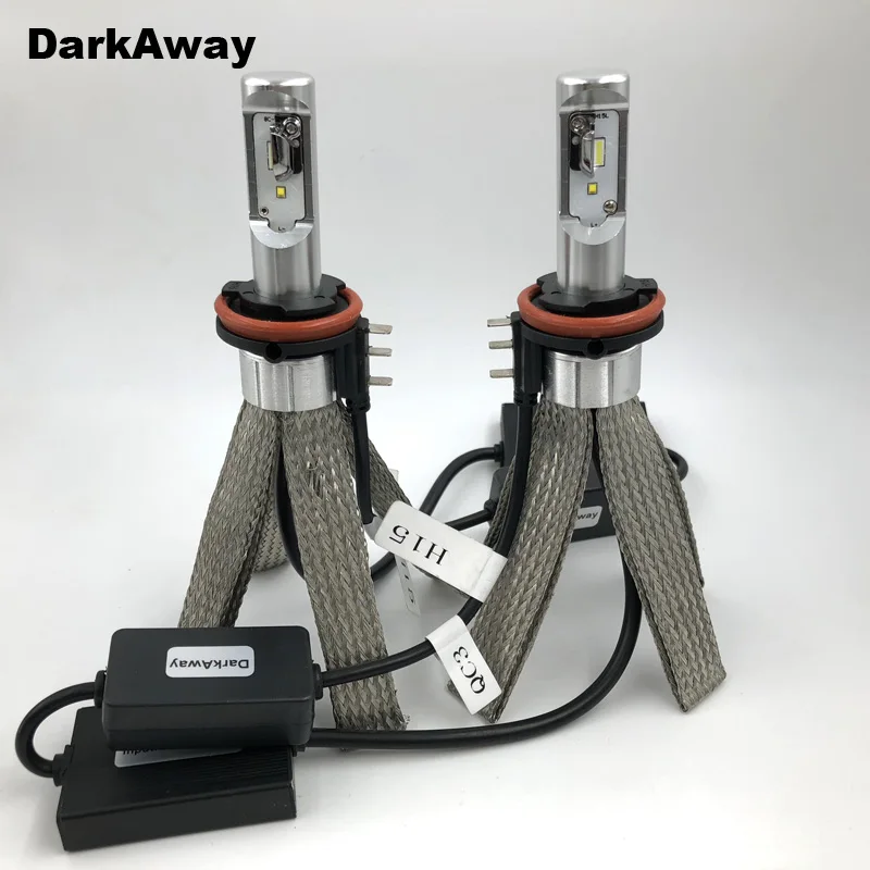 Светодиодный светильник DarkAway H15 набор ламп 40 Вт 5600LM 6000K CSP чипы Canbus безотказный
