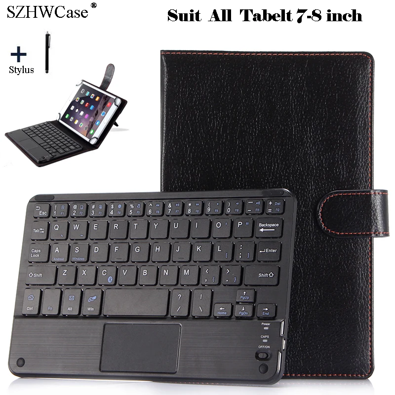 Универсальный 7 8 дюймов планшет беспроводной Bluetooth клавиатура чехол для huawei Xiaomi