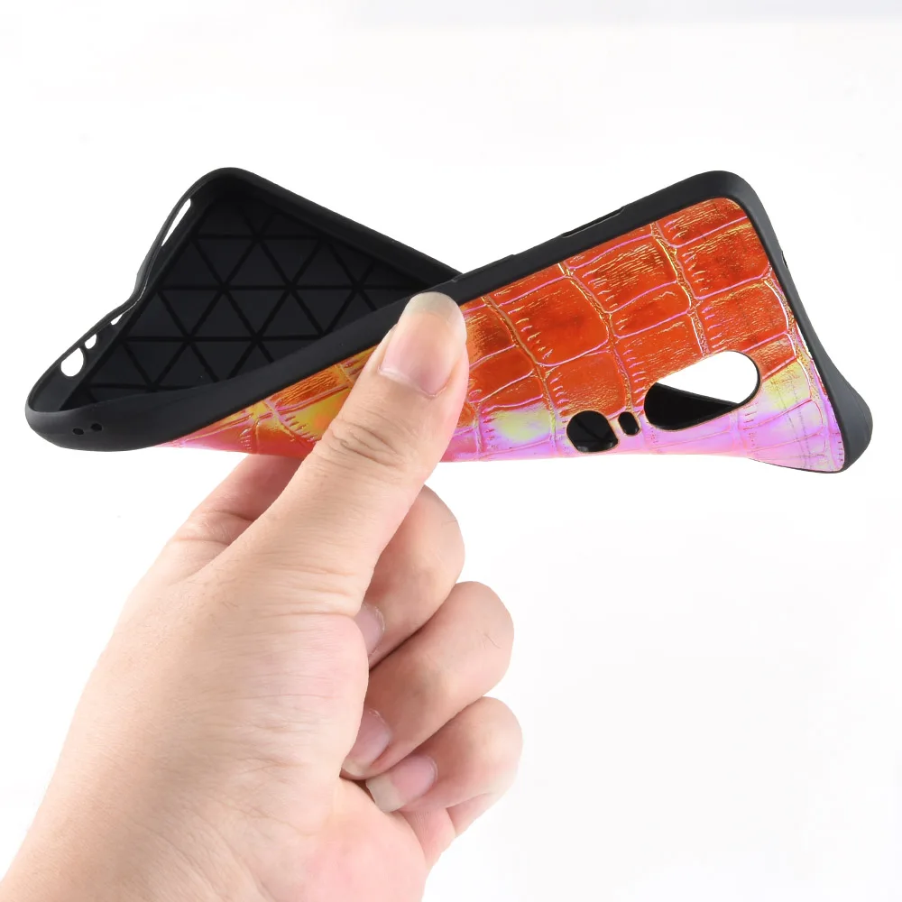 For OnePlus 6T Case Luxury Color PU Leather Soft Silicon TPU Back Cover Oneplus 6 Phone |