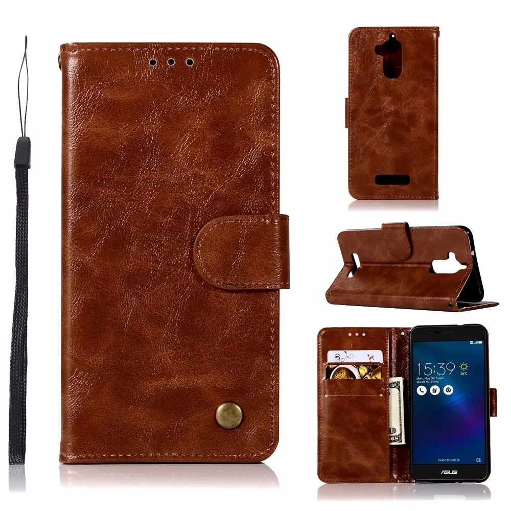 100PCS Retro Book Style Leather Wallet Case Flip Cover for ASUS ZC520TL ZC554KL ZC551KL ZE520KL ZE550KL ZC553KL ZC500TG ZE601KL | Мобильные