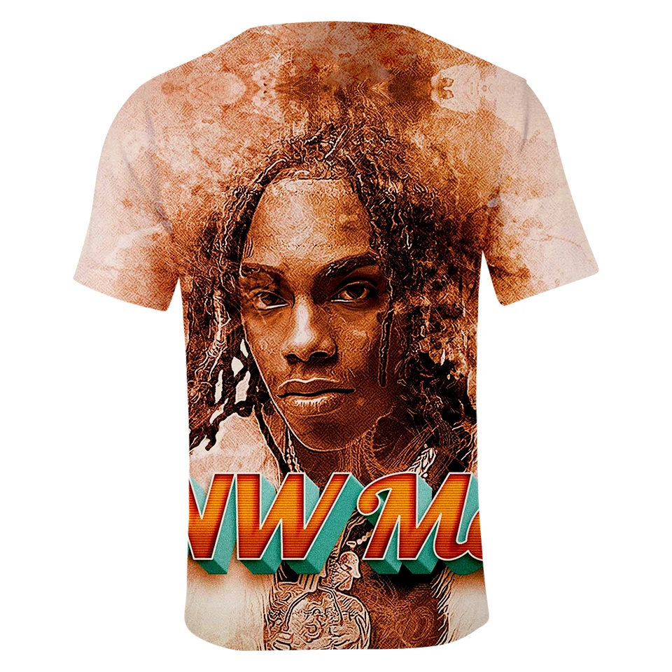 Лето г. YNW MELLY Мужская 3D футболка/для женщин Мода Harajuku Хип Хоп Уличная YNW MELLY 3D короткий рукав для мужчин футболка