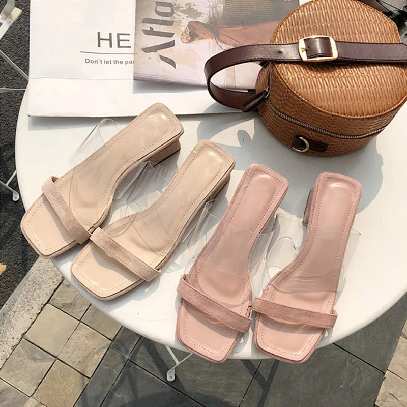 MONMOIRA/прозрачные тапочки из ПВХ сандалии женская элегантная обувь на толстом